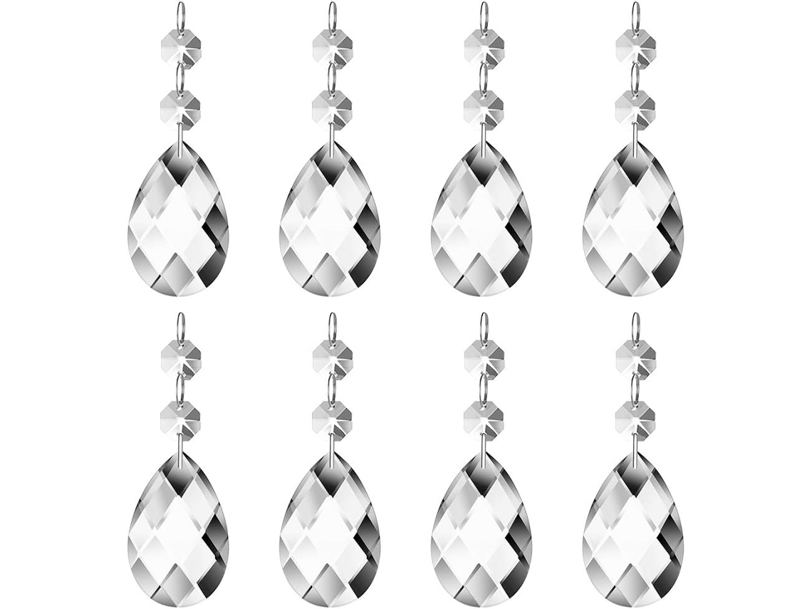 Prismas De Cristal Elegantes, Pingentes Em Forma De Lágrima Transparentes Para Uma Refração De Luz Impressionante, Cristal K9, Decoração Para Casa E C
