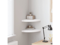 Vidaxl Prateleiras De Canto Flutuantes 2 Peças Branco 35x35x3,8 Cm Mdf