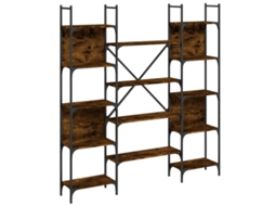 Bookshelf, Bookshelves Vidaxl Marrom Madeira Processada (155.5 X 24 X 166.5 Cm)