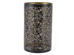 Rebe-abajur De Metal Com Gravura Oca Padrão Circular Desmontável Para Lâmpada De Mesa E27 E26 Decorativa