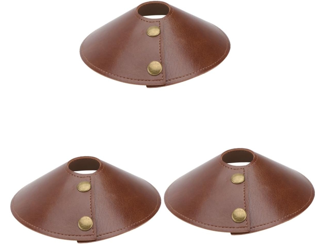 Conjunto De 3 Peças De Cúpulas Decorativas Em Pu Para Abajures, Elegantes E Fáceis De Instalar.