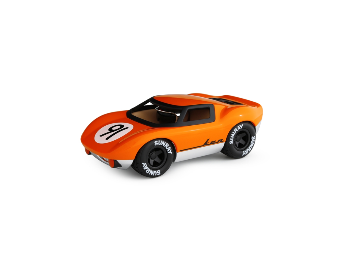Carrinho De Brinquedo Laranja Ken Gibson Da Playforever Design Clássico E Divertido