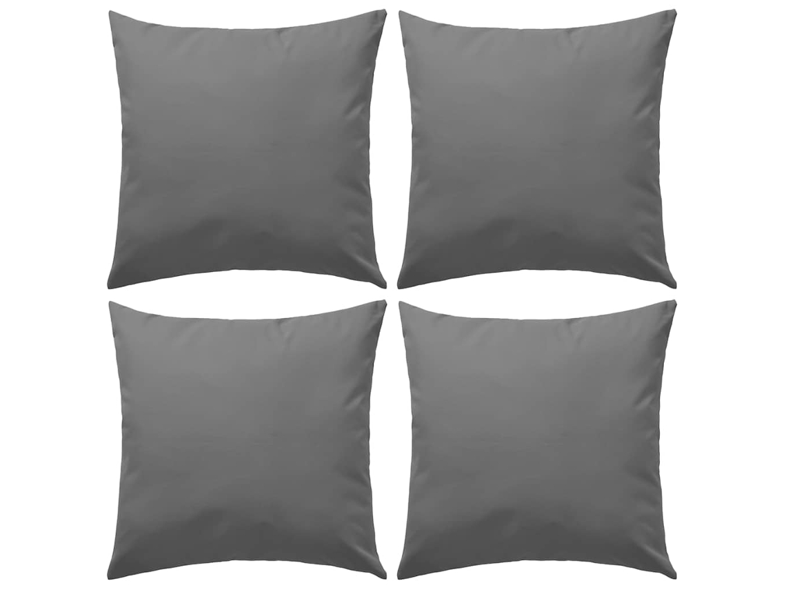 Vidaxl Almofadas Para Exterior 4 Pcs 45x45 Cm Cinzento