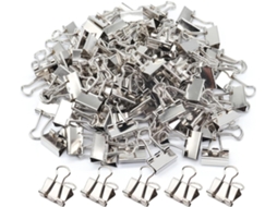 Mini Clips De Papel Prateados 15mm, 100-unidades