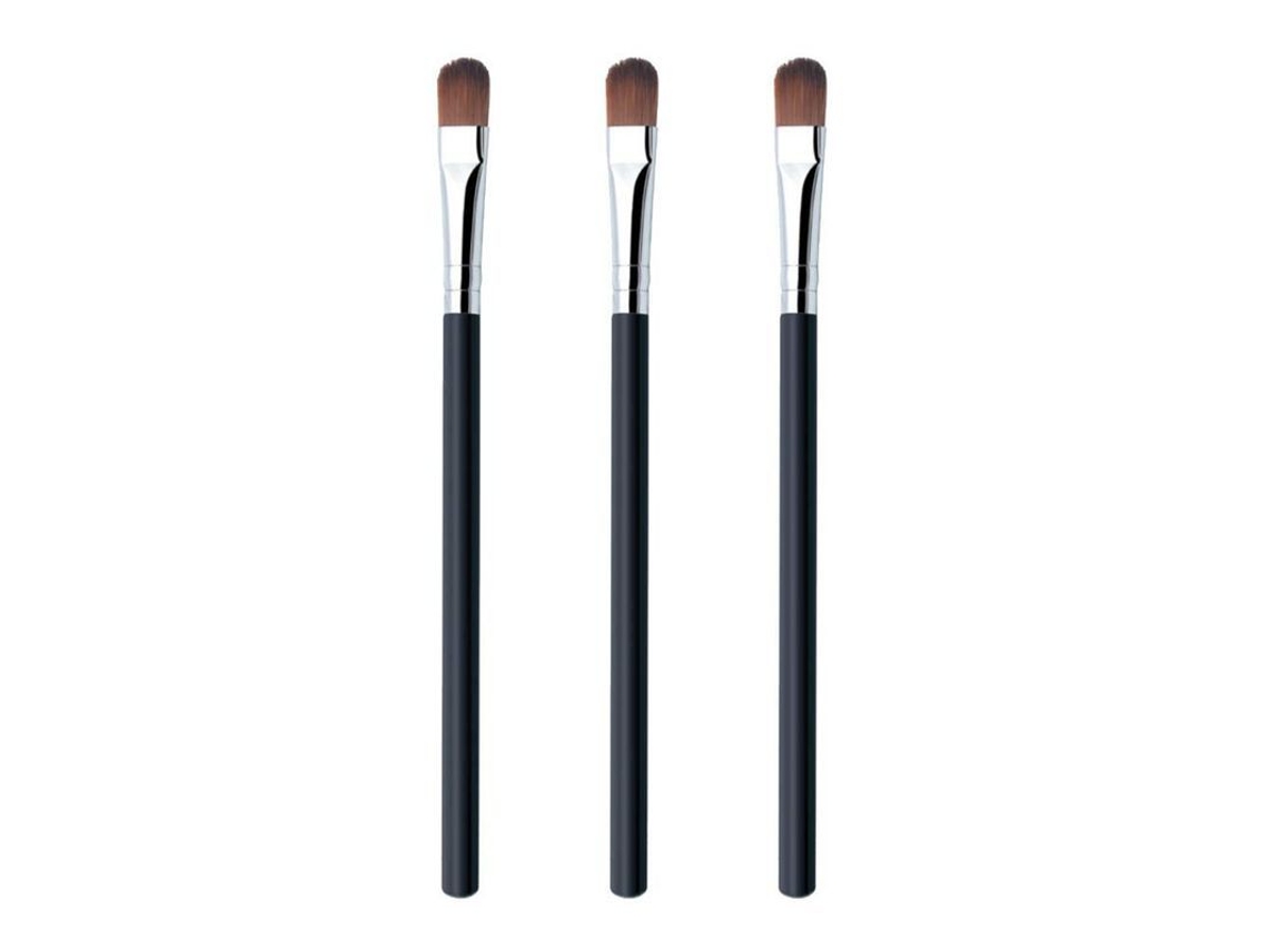 Pincéis De Sombra De Olhos 3 Peças Com Cabelos Sintéticos Macios, Aplicador De Sombra De Olhos