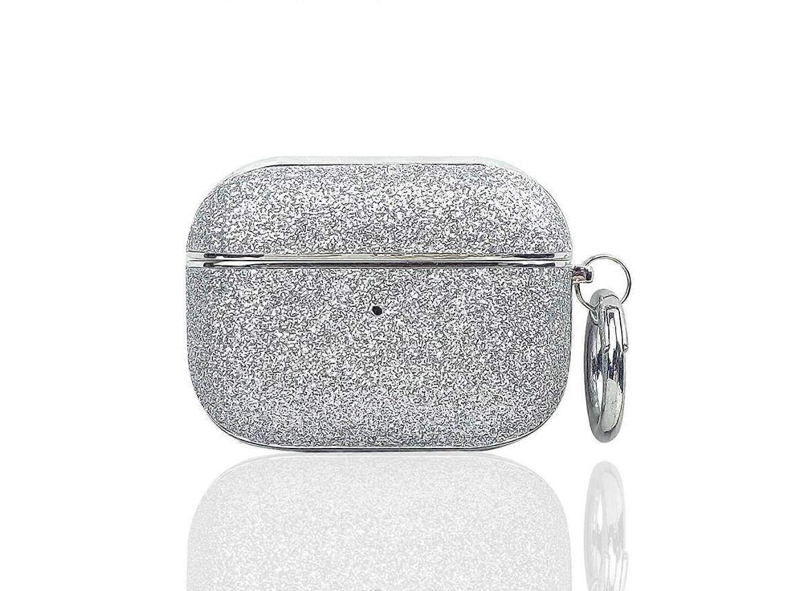Camada protetora para fones de ouvido semi-fio com glitter e revestimento eletrolítico. GIECY