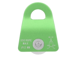 Polia de placa lateral para equipamento de escalada e montanhismo Descida Single Polye em Rocha Transport Green