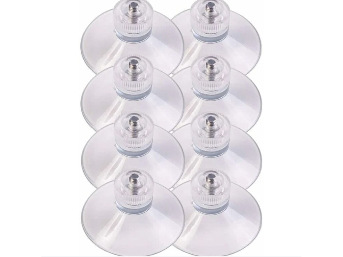 Gancho De Ventosa Transparente De Pvc Resistente Com Haste Roscada E Pés De Plástico