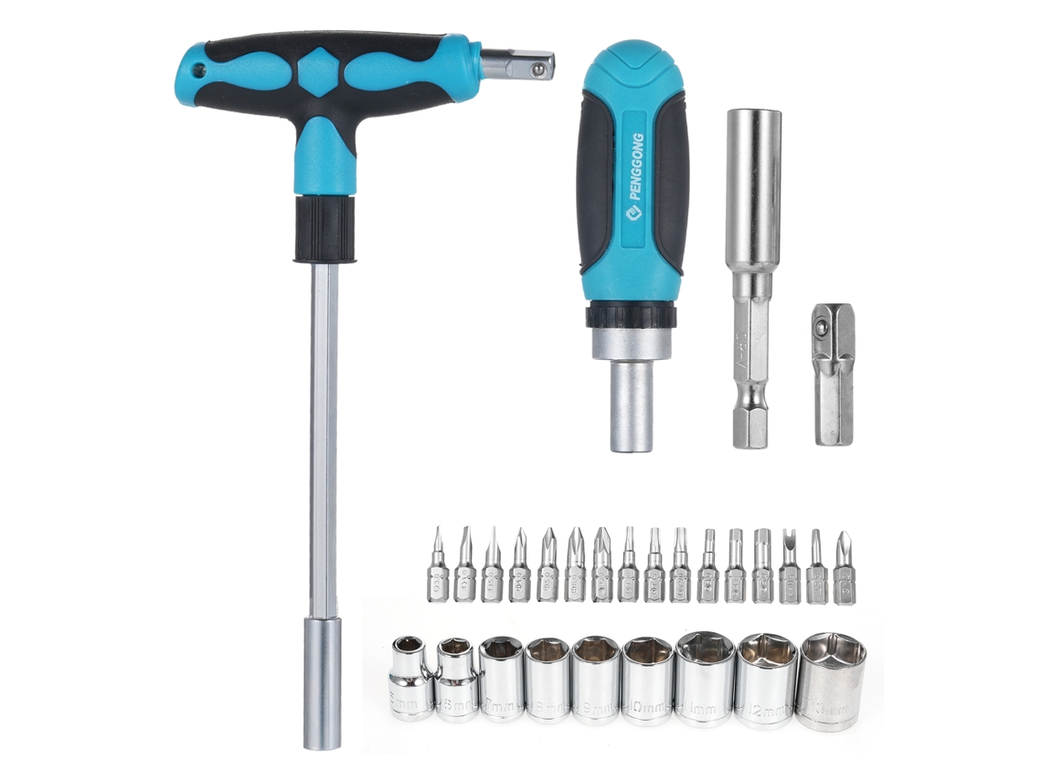 Conjunto Chave De Seta Com Parafusadeira Ratchê Multifuncional Para Casa 8158