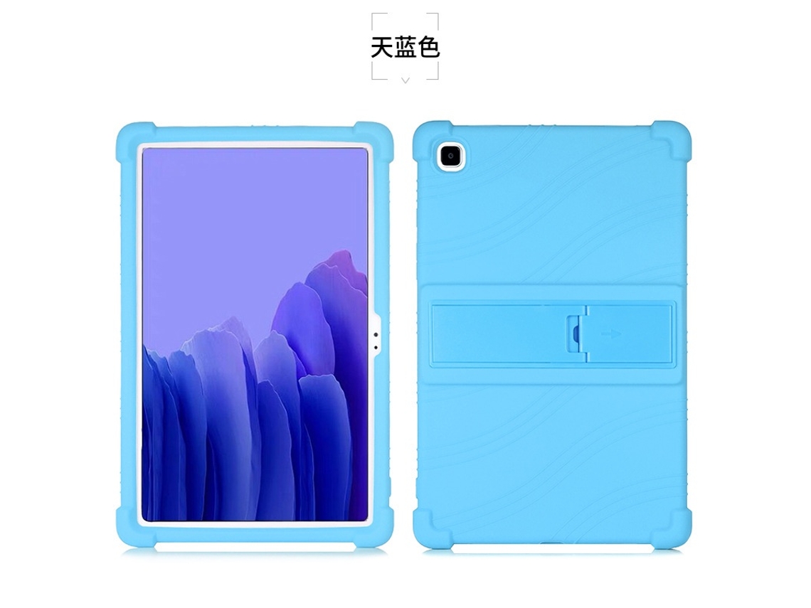 Capa Para Tablet Lurelia, Compatível Com Samsung Sm T505c, Tab A7 De 10,4", Azul Celeste, Silicone, Proteção Antiquedas