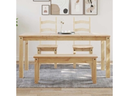 Vidaxl Mesa De Jantar Panama 160x80x75 Cm Madeira De Pinho Maciça
