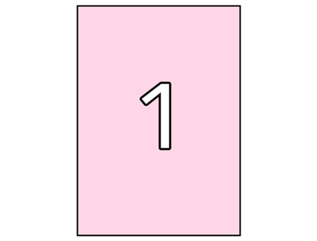Etiquetas Adesivas A4 20 Folhas APLI (Rosa - 210 X 297 mm)