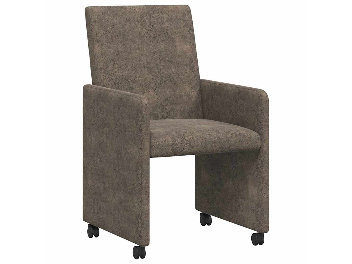 Conjunto 2 Cadeira De Jantar Vidaxl Cinzento Couro Sintético (57 X 66 X 94 Cm)
