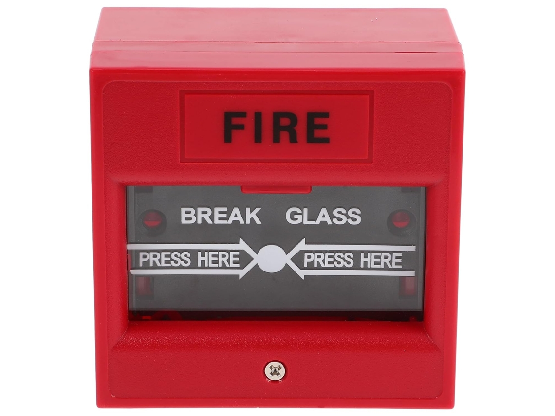 Alarme De Quebra De Vidro De Segurança Em Plástico Vermelho Para Porta De Saída