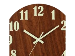2026 reloj de Parede Redondo 12 Polegadas Silencioso com Números Luminosos Painel de Madeira de Ponteiro para Lar