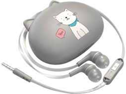 Fones De Ouvido Com Fio E Diversos Na Cor Cinza Para Chamadas Música