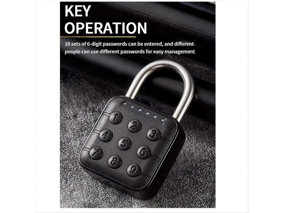 Fechadura De Porta Inteligente Tuya Bluetooth Com Leitor De Impressões Digitais, Desbloqueio Rápido Sem Chave, Cadeado Antifurto Ip67 À Prova D'água.