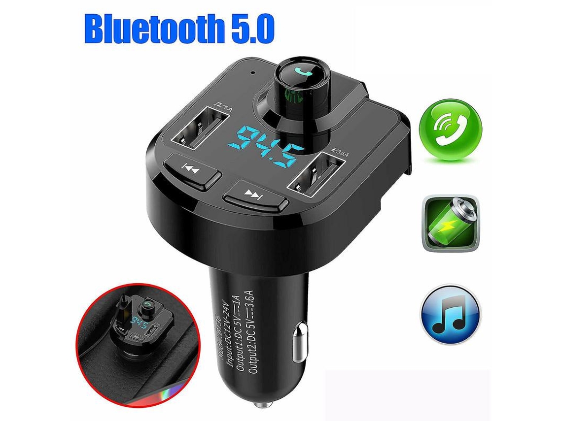 Transmissor Fm Bluetooth Yizhood Bt36 Dual Usb Alta Qualidade Preto