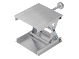 Plataforma Elevadora Manual Laboratório 90x90mm Altura Ajustável Ferramenta De Medição Prata