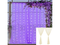 Cortina de algodão com luzes LED para decoração de festa e noite encantada LAXISCREED