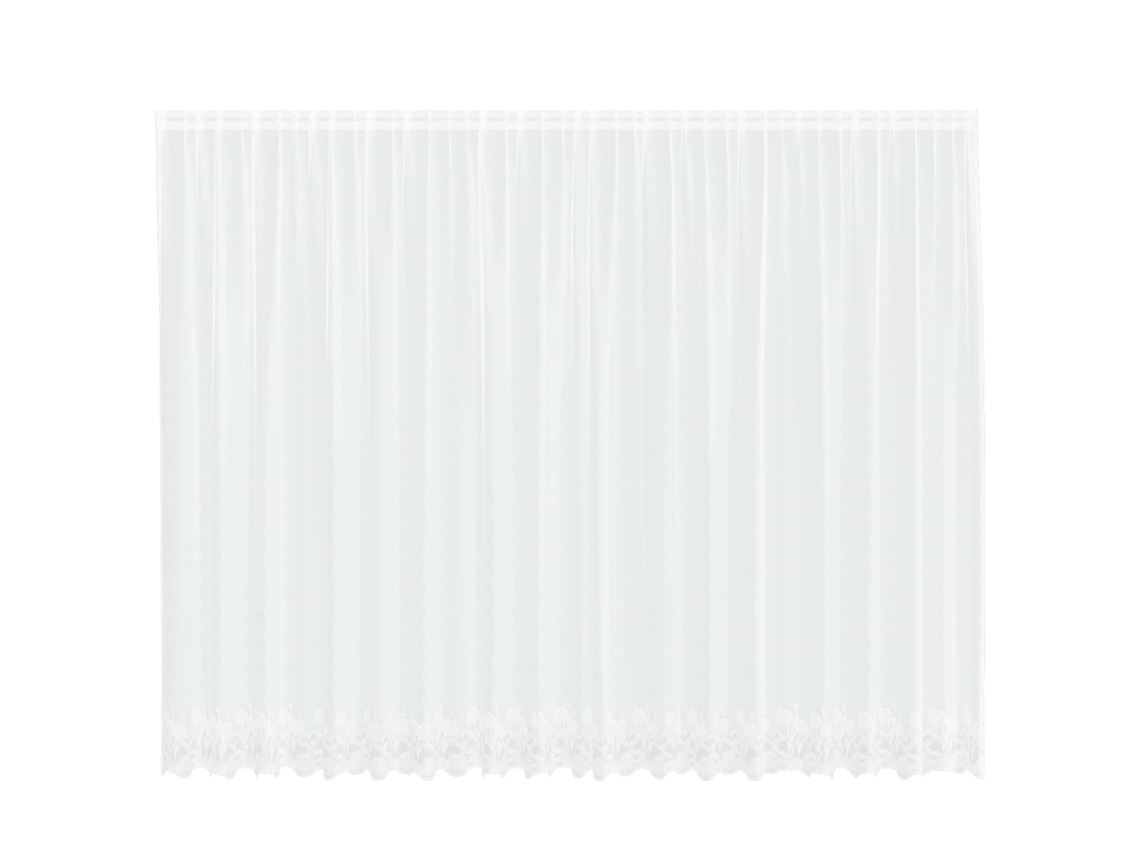 Maison Exclusive - Cortina De Renda Com Cortinas Branco 220 X 500 Cm Poliéster