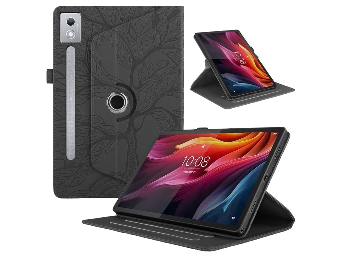 Capa Para Tablet Lurelia, Compatível Com Lenovo M11 Pu Leather Folio Folding Stand Cover, Preto, Couro Sintético, Suporte Para Caneta