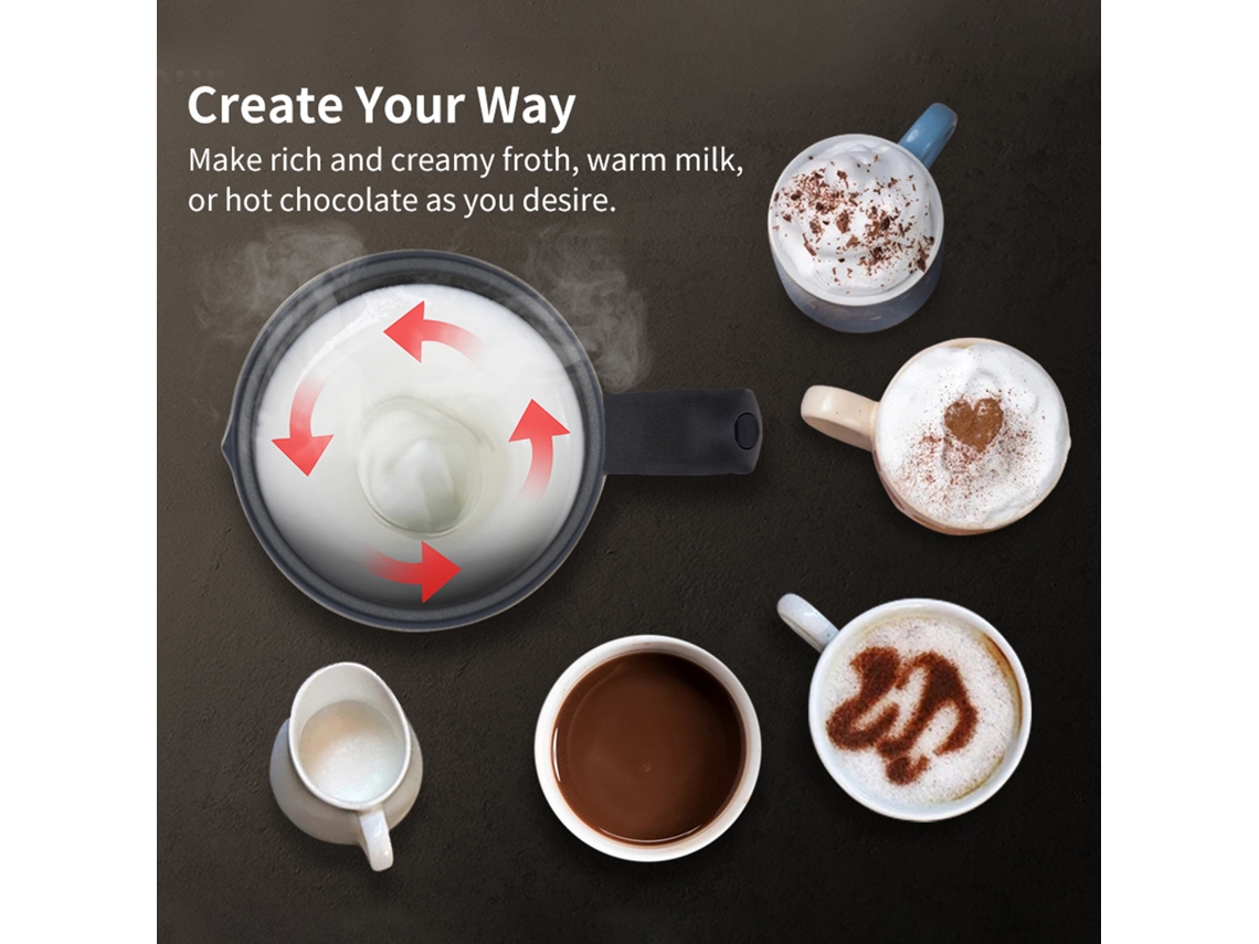 Frother De Leite Elétrico 4 Em 1 Com Aquecedor Automático