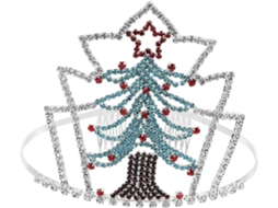 Conjunto De 2 Tiaras De Natal Com Pérolas E Guirlandas De Natal