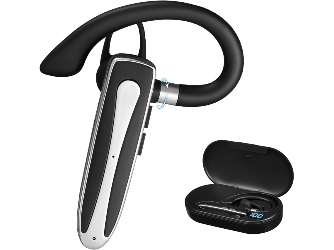 Stobaza Auricolare Wireless Senza Fili Batteria 140mah Con Custodia Di Ricarica Archetto Stabile Per Sport Compatibile