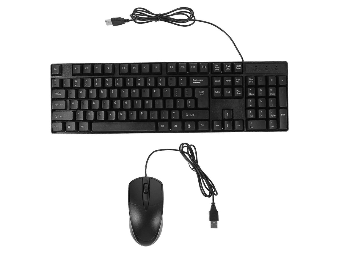1 Conjunto De Teclado E Mouse De Tamanho Normal, Teclado Com Fio Em Inglês. Everley891