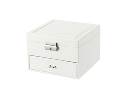 Porta-Joias com Fechadura 16 X 16 Cm Branco