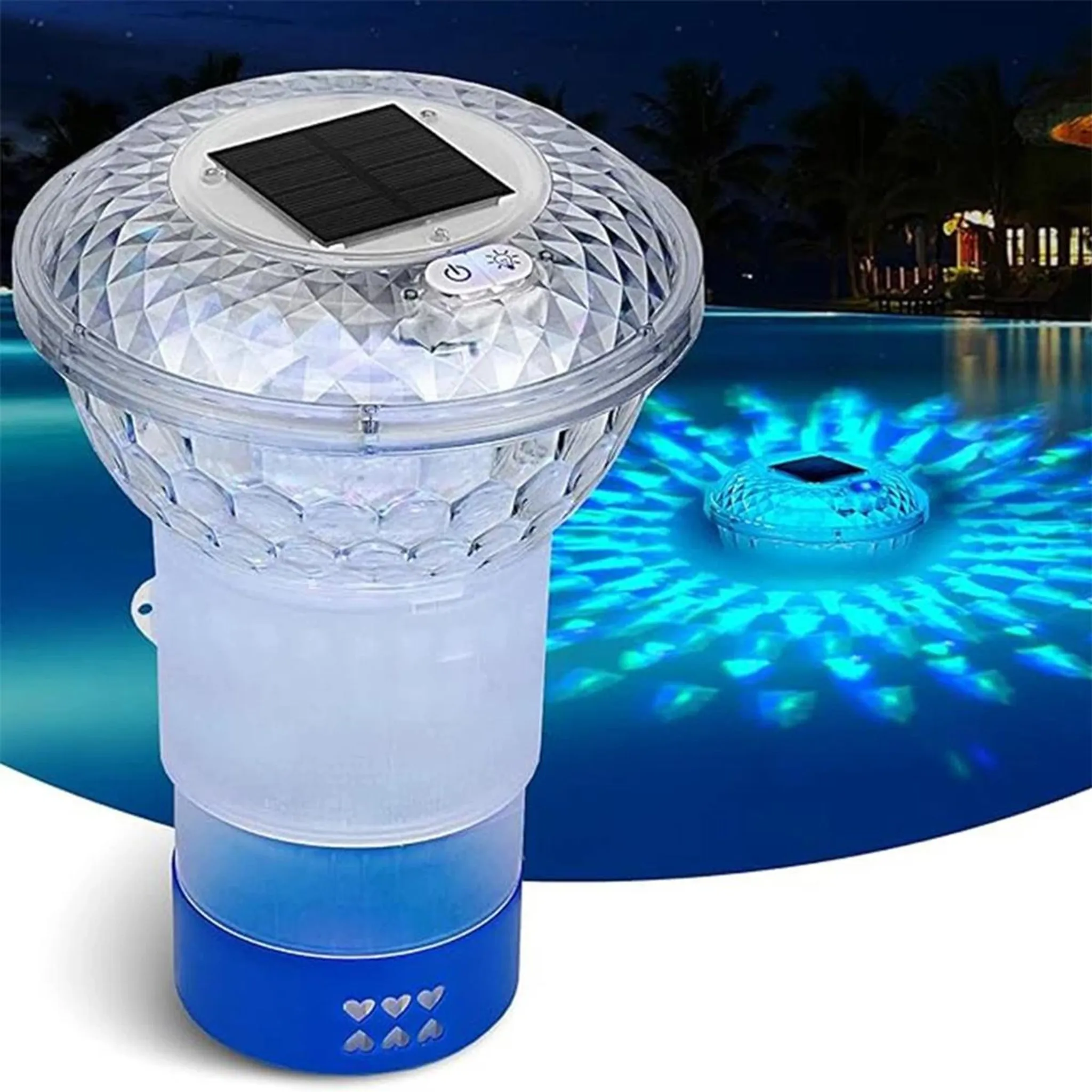 Iluminação Rgb Flutuante Alimentada por Energia Solar YANYXR