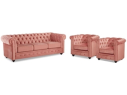 Conjunto Sofá E Poltrona Chesterfield