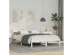 Vidaxl Estrutura da Cama com Cabeceira Branco 120 X 190 Cm