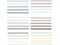 Conjunto De 240 Adesivos De Renda Com Verso Adesivo. Ideal Para Scrapbooking E Transferências De Imagens.