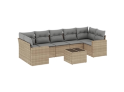 Garden Sofa Set, Garden Sofa Sets Vidaxl Bege Rattan / Vime (n/a)