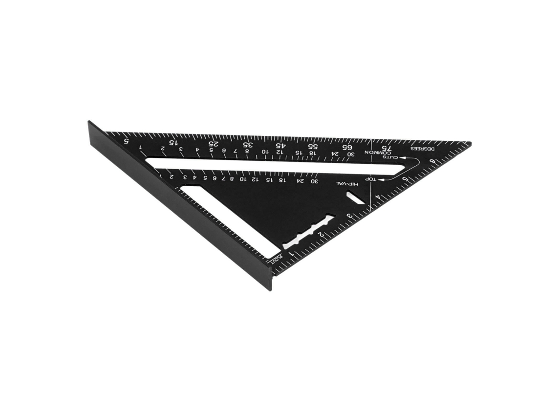 Régua De Alumínio Triangular Laxiscreed, 7 Polegadas, Para Medição De Telhados E Projetos De Carpintaria