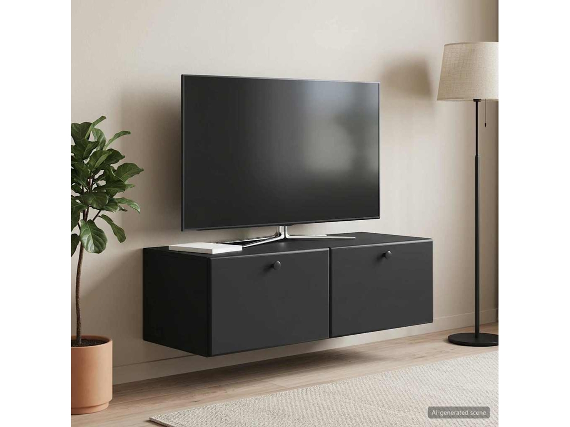 Vidaxl Gabinete De Tv De Parede 98 X 41 X 30 Cm Preto