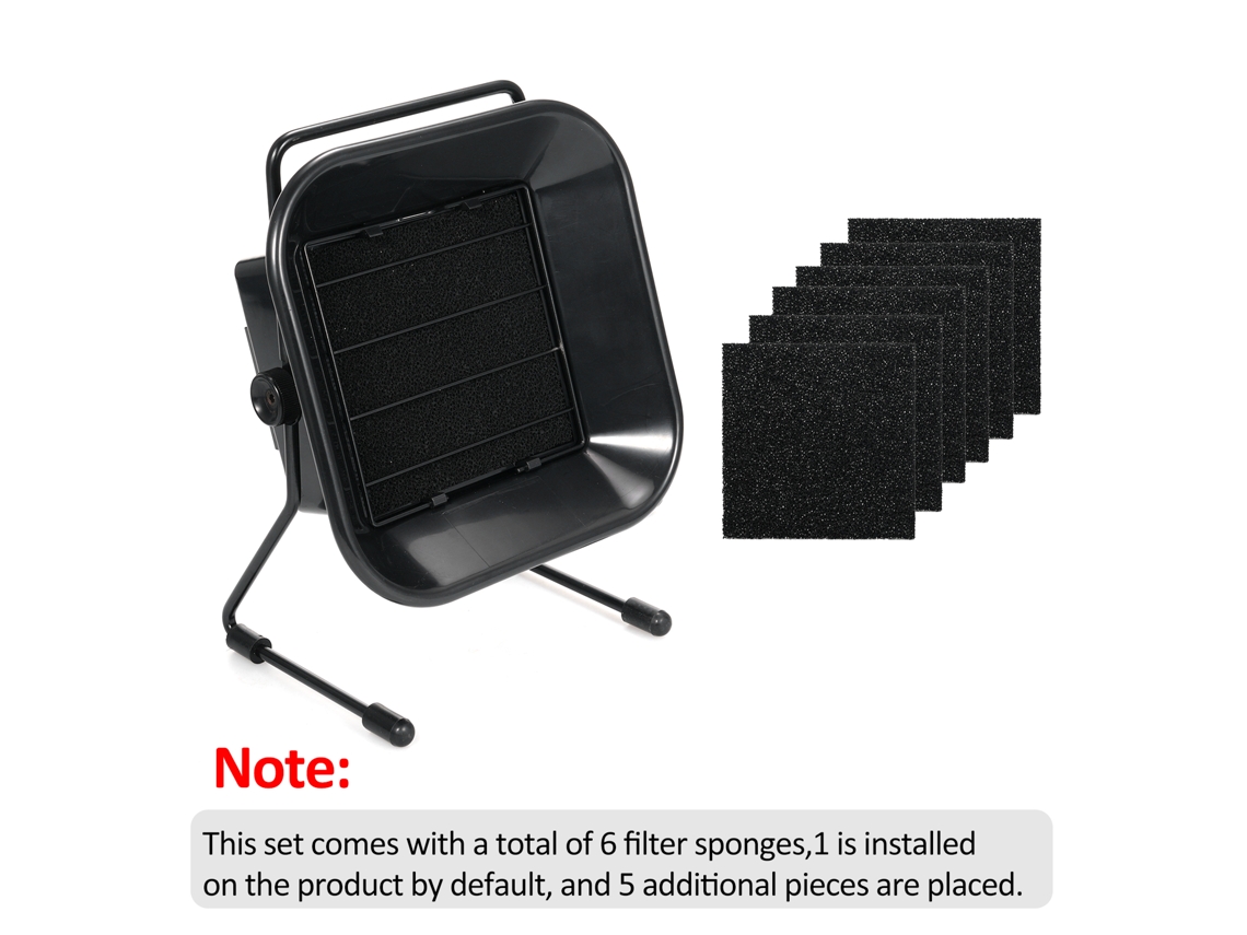 Extrator de fumos de soldagem de 16 W com filtro de carvão ativado e 6 esponjas, ângulo ajustável e ventilador silencioso.