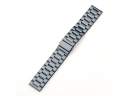 Bracelete Em Aço Inoxidável Para Iwatch, Apple Watch, Samsung, Huawei Gt56 (22mm) Cinza Hexinyigjly
