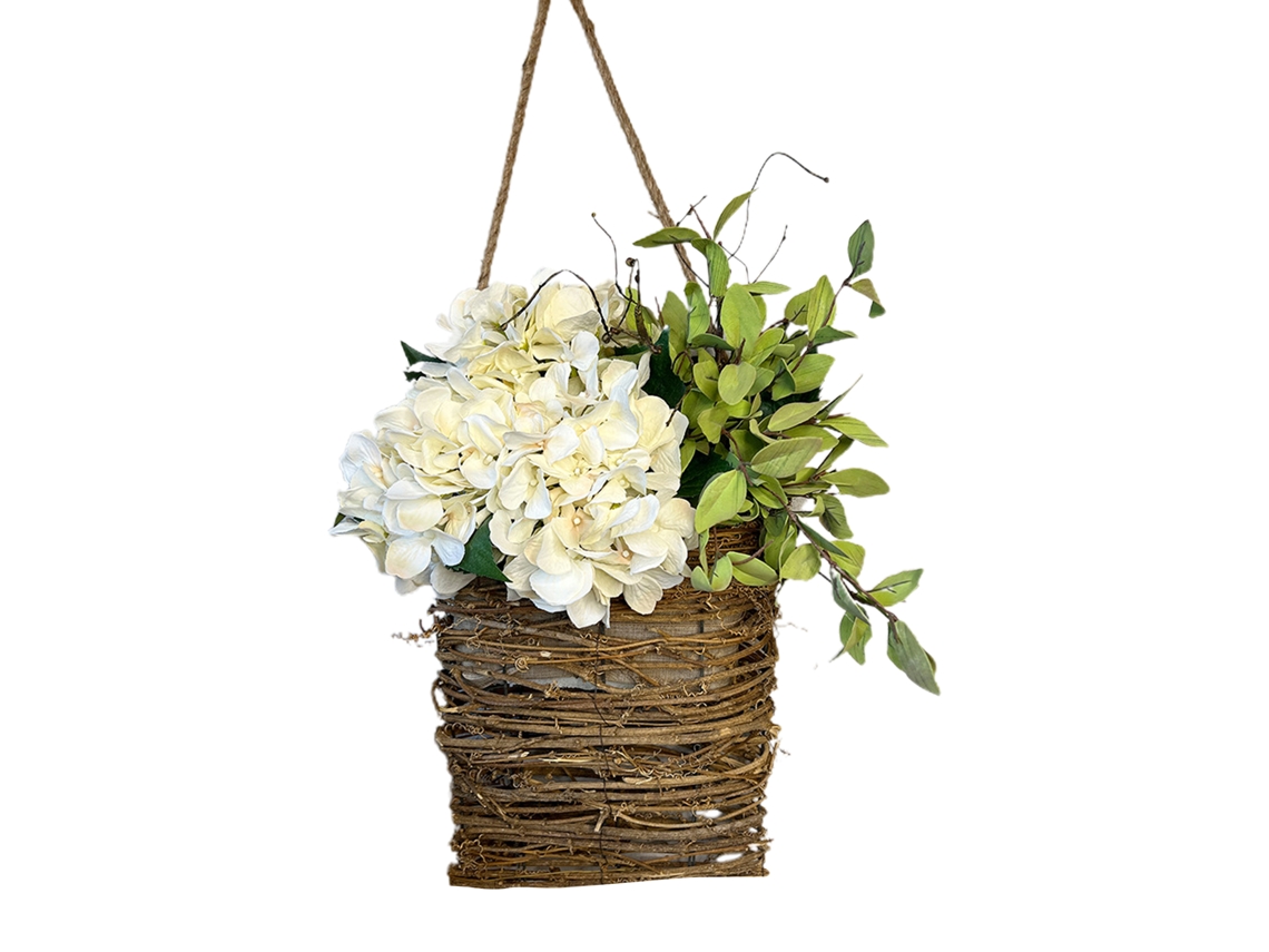 Cesto Decorativo Porta Flores Silvestres Artificiais