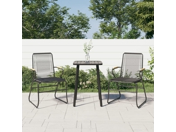 Vidaxl Cadeiras De Jardim 2 Pcs 58x59x85,5 Cm Vime De Pvc Preto