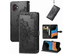 Capa De Celular Em Couro Com Estampa De Flor Mandala Para Samsung Galaxy Xcover6 Pro