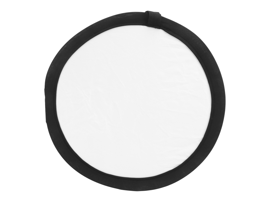Disc Light Reflector 11.8in Round Silver White Collapsible Double Sided Photo Reflector For Photography LAXISCREED