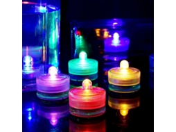 Hl 24 Pacotes de Mini Luzes Led Redondas Amarelas À Prova D'Água Luzes Subaquáticas para Casamento Festa em Casa Vaso Festival Decoração de Dia