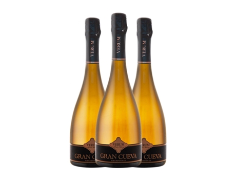 Espumante VERUM Gran Cueva Chardonnay Brut Nature La Mancha (0.75 L - 3 Unidades)