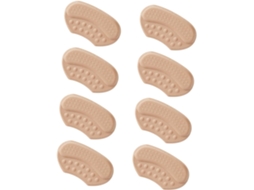 Conjunto De 4 Pares Palmilhas Calcanhar Femininas, Com Adesivo Dupla Face, Feitas De Esponja Macia E Tecido Malha