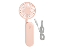 Aetheria ventilador de Pescoço Portátil Mini Mão/mesa Bateria 1200mah Rosa para Casa Escritório Viagens