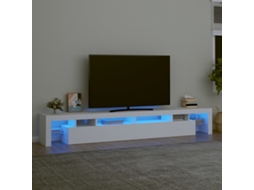 Móvel De Tv | Gabinete De Tv | Armário De Tv Com Luzes Led 260x36,5x40 Cm Branco