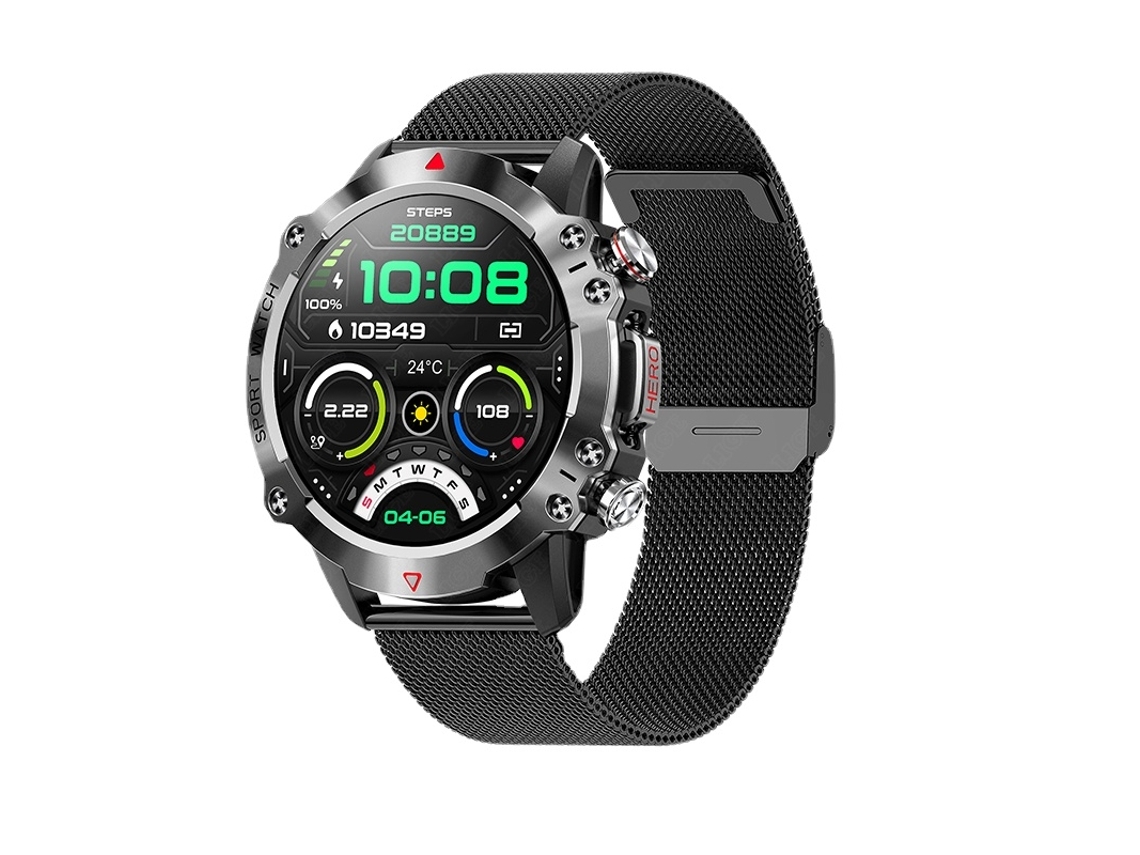 Relógio Inteligente Bluetooth Chamada Esportes Ao Ar Livre Relógios 1.39 Polegada Tela 450Mah À Prova Dwaterproof Água Smartwatch para Andro
